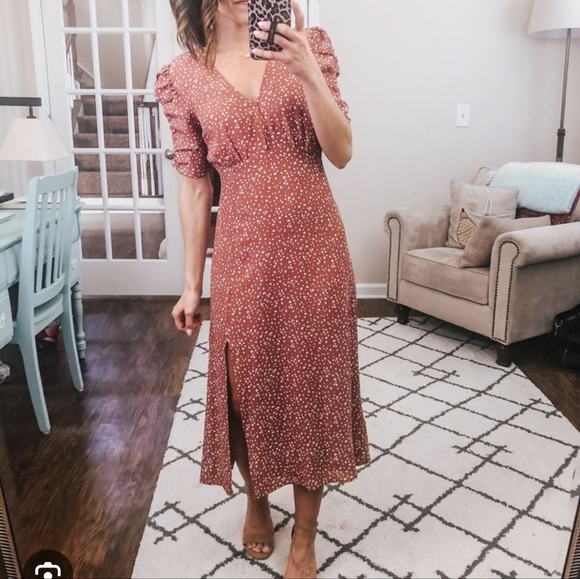 A&F Midi Polka Dot Dress - Picture 9 of 9